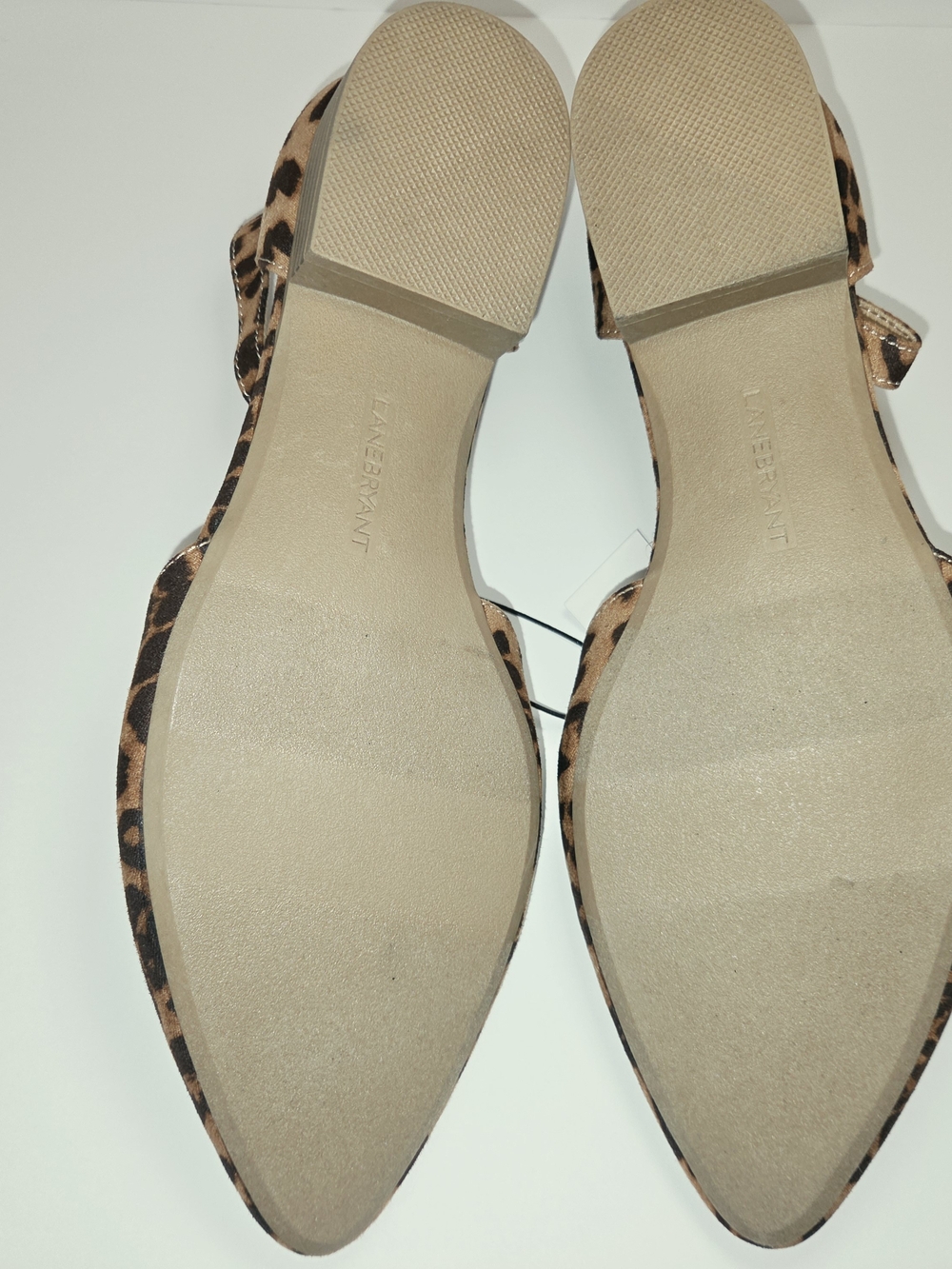 Leopard Print Lane Bryant Ankle Strap Flats - Women's Size 9 Wide - Picture 13 of 13